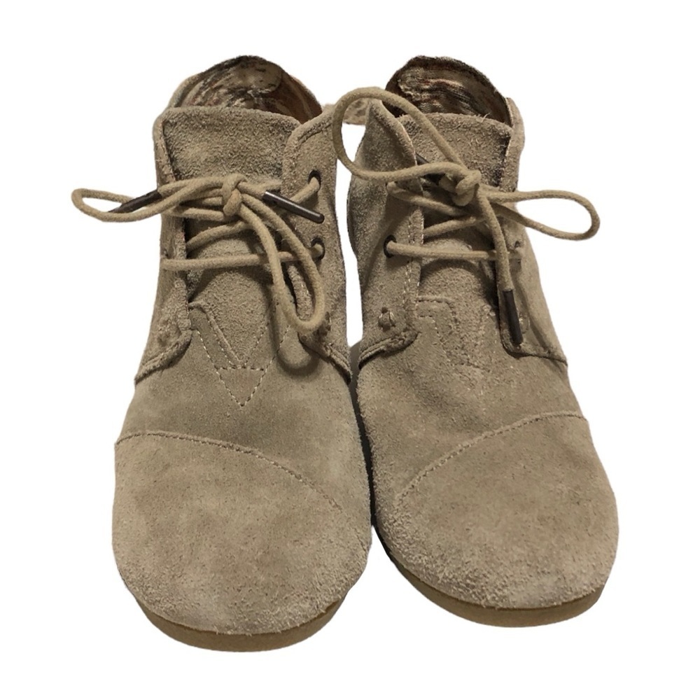 Toms Suede Wedge Booties - Picture 3 of 14